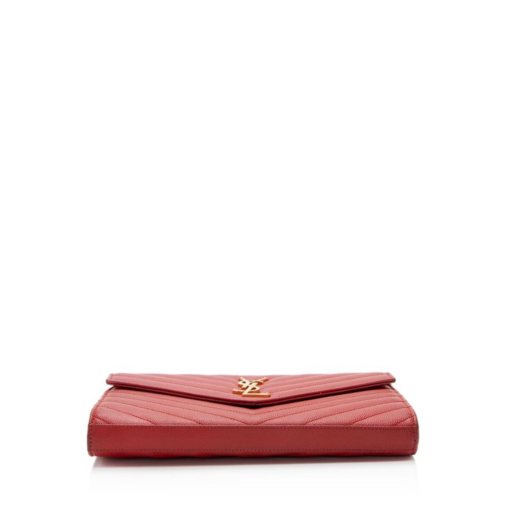 Saint Laurent Matelasse Grain de Poudre Monogram Chain Wallet - Picture 4 of 15